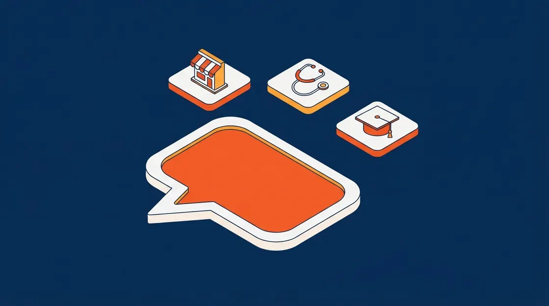 Illustration for WhatsApp marketing messages, by industry